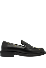 MaraBini MaraBini M13I Black Calf Loafer With Studs 1035