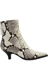 ElenaIachi ElenaIachi EI59P Black White Reptile Print Point Boot 4171