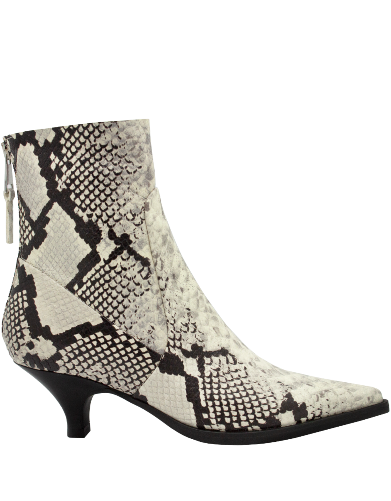 ElenaIachi ElenaIachi EI59P Black White Reptile Print Point Boot 4171