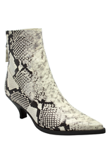 ElenaIachi ElenaIachi EI59P Black White Reptile Print Point Boot 4171
