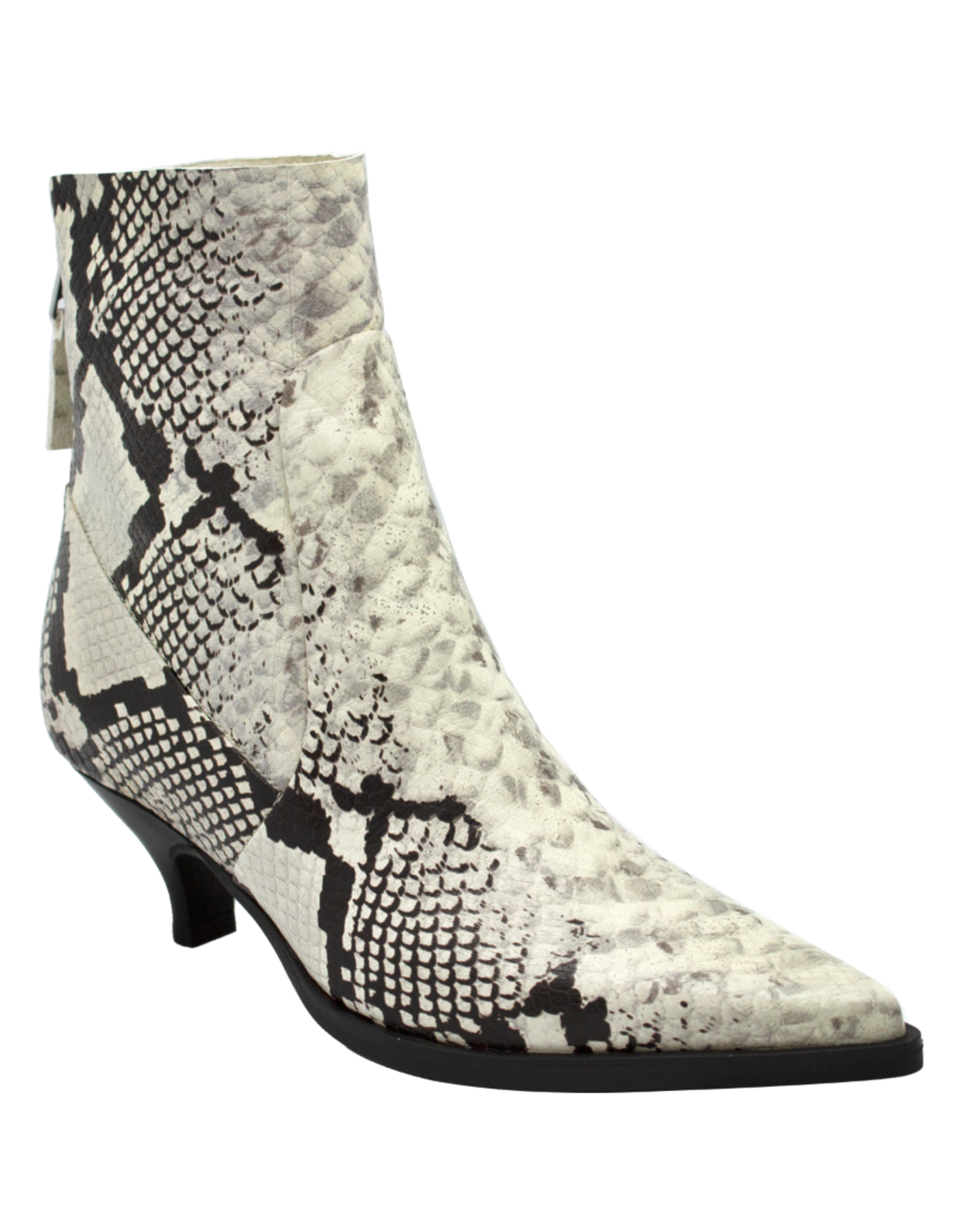 ElenaIachi ElenaIachi EI59P Black White Reptile Print Point Boot 4171