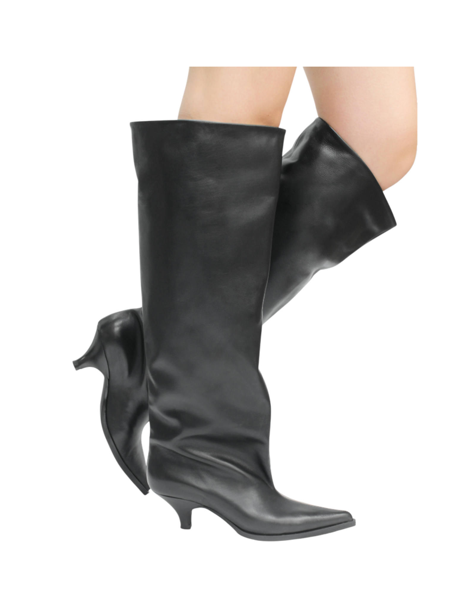 ElenaIachi ElenIachi EI59W Black Wide Calf Knee Boot 4553