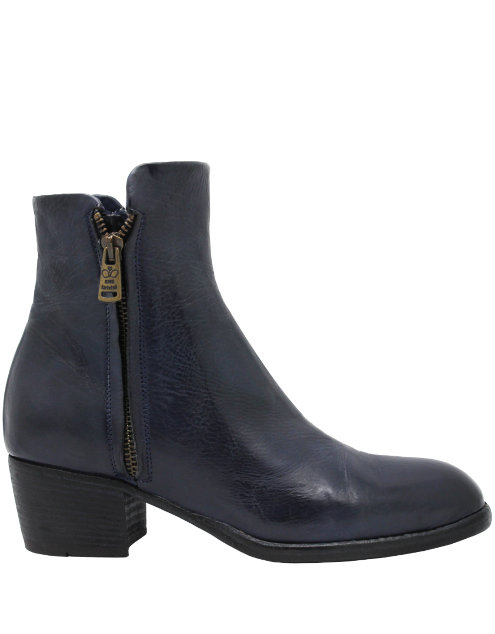 King King K1B Blue Double Zipper Ankle Boot 5245