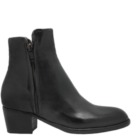 King King K1D Black Double Zipper Ankle Boot 5245
