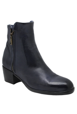 King King K1B Blue Double Zipper Ankle Boot 5245