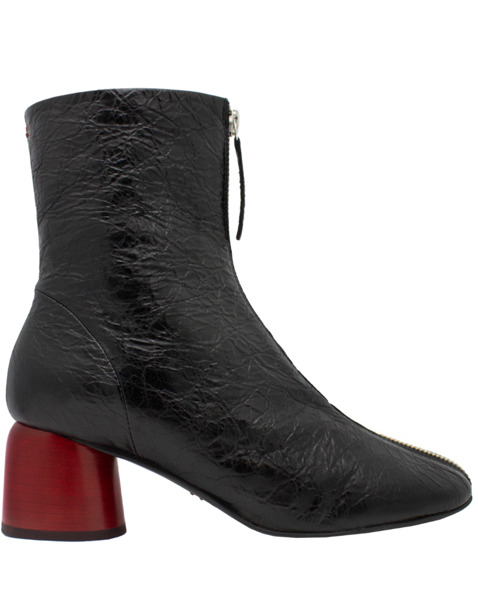 Halmanera Halmanera H49Y Black Top Zipper/Red Conical Heel 1000