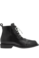 LeBohemien LeBohemien B3A Black Multi Texture Lace-Up Boot BaBa