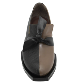 LeBohemien LeBohemien B3D Black With Taupe Loafer With Tie Hope
