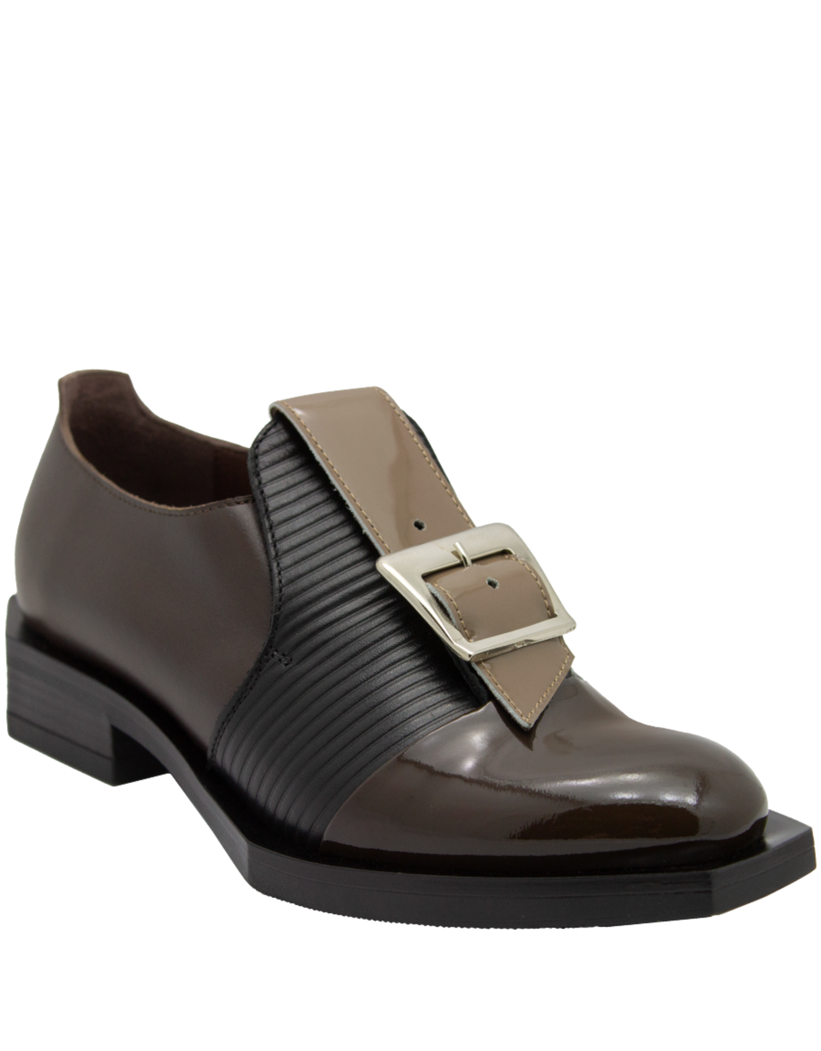 LeBohemien LeBohemien LB3C Brown /Black Laser/Taupe Buckle Shoe HeHe
