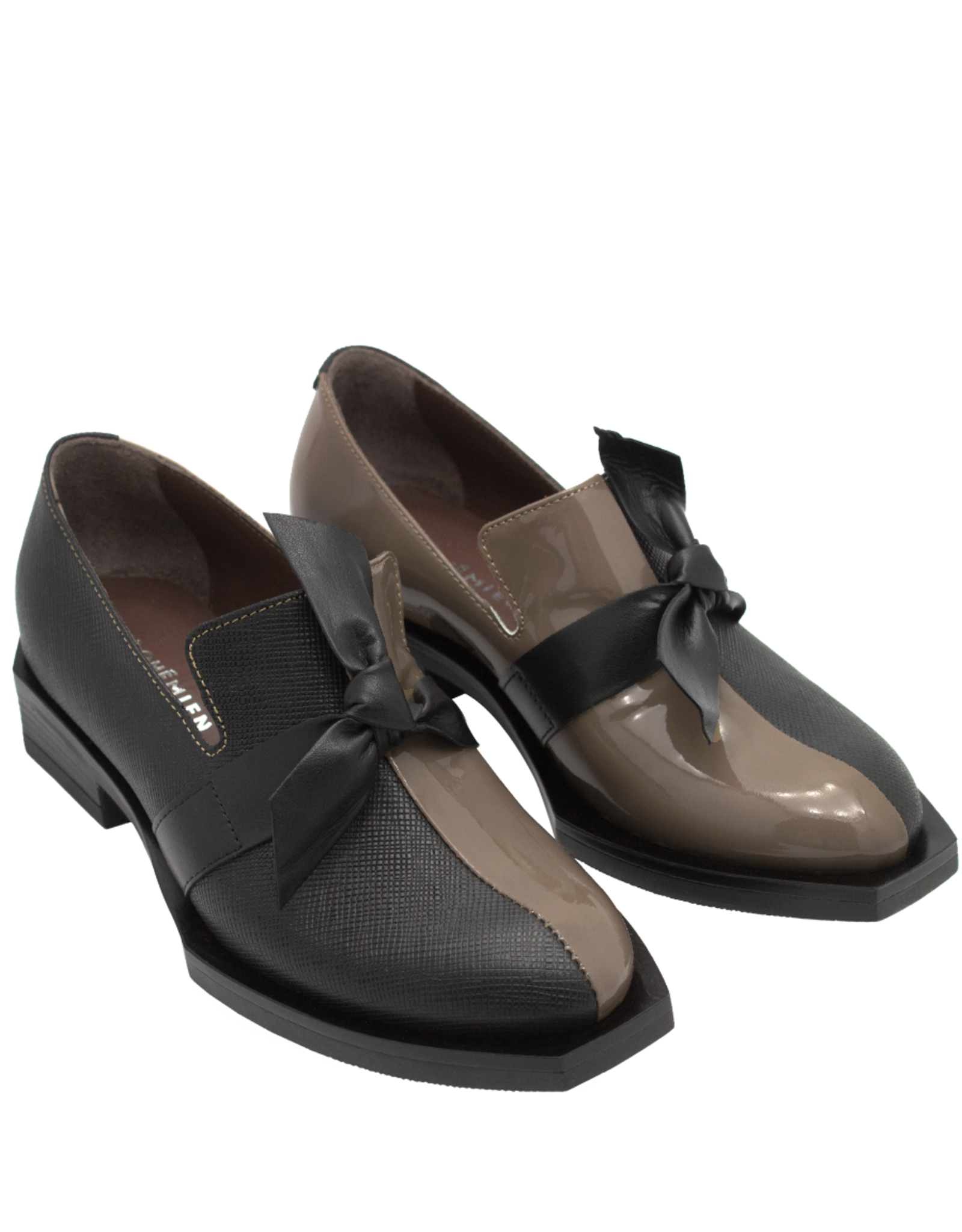 LeBohemien LeBohemien B3D Black With Taupe Loafer With Tie Hope