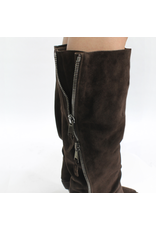 ElenaIachi ElenaIachi EI59V  Brown Suede Knee Boot OutsideZipper 4493