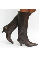 ElenaIachi ElenaIachi EI59T Brown Knee Boot W/Expanding Back Zipper 4351