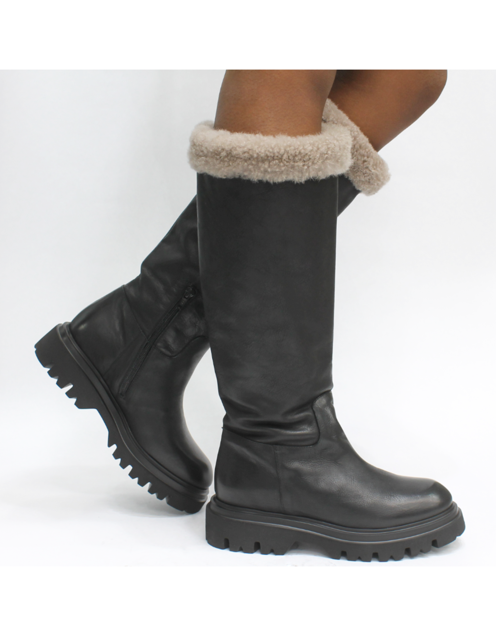 Now Now N47K Black Mid-Calf  Wool Lining 9367