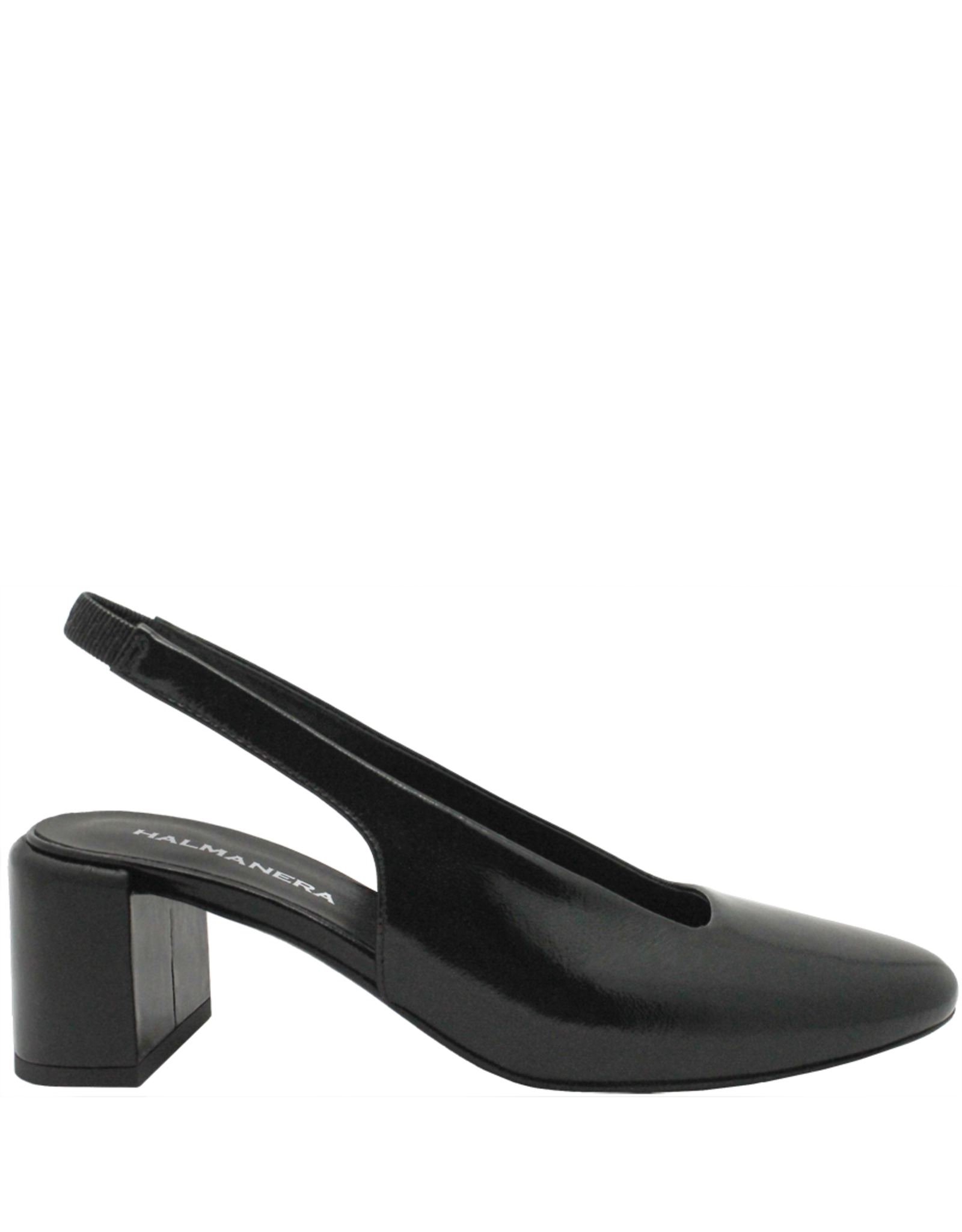 Halmanera Halmanera H46Z Black Glaze Medium Heel Sling 3038