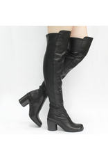 Now Now N47O Black Knee Boot With Heel 9425