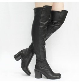 Now Now N47O Black Knee Boot With Heel 9425