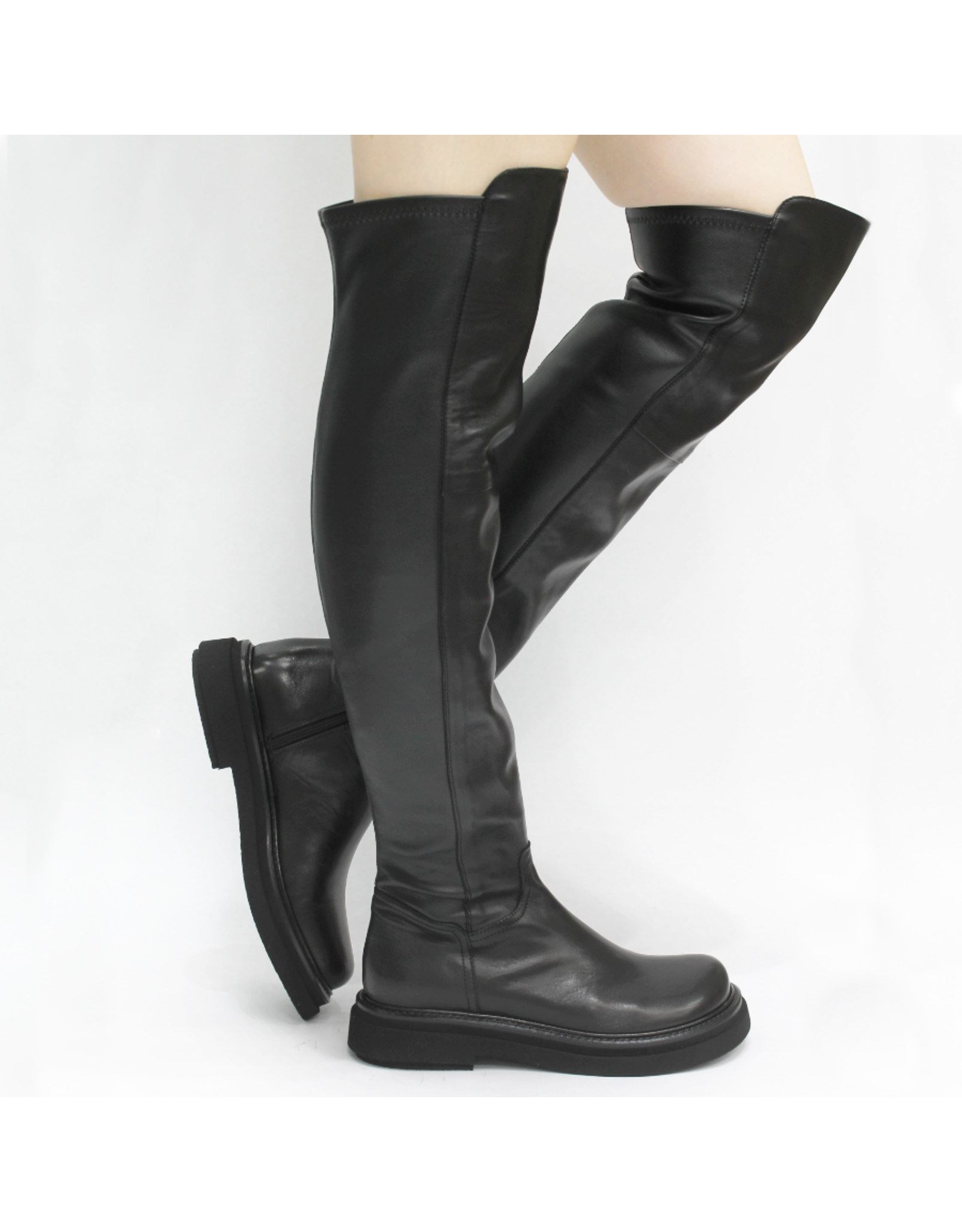 Now Now N47Q Black Knee Boot 9453