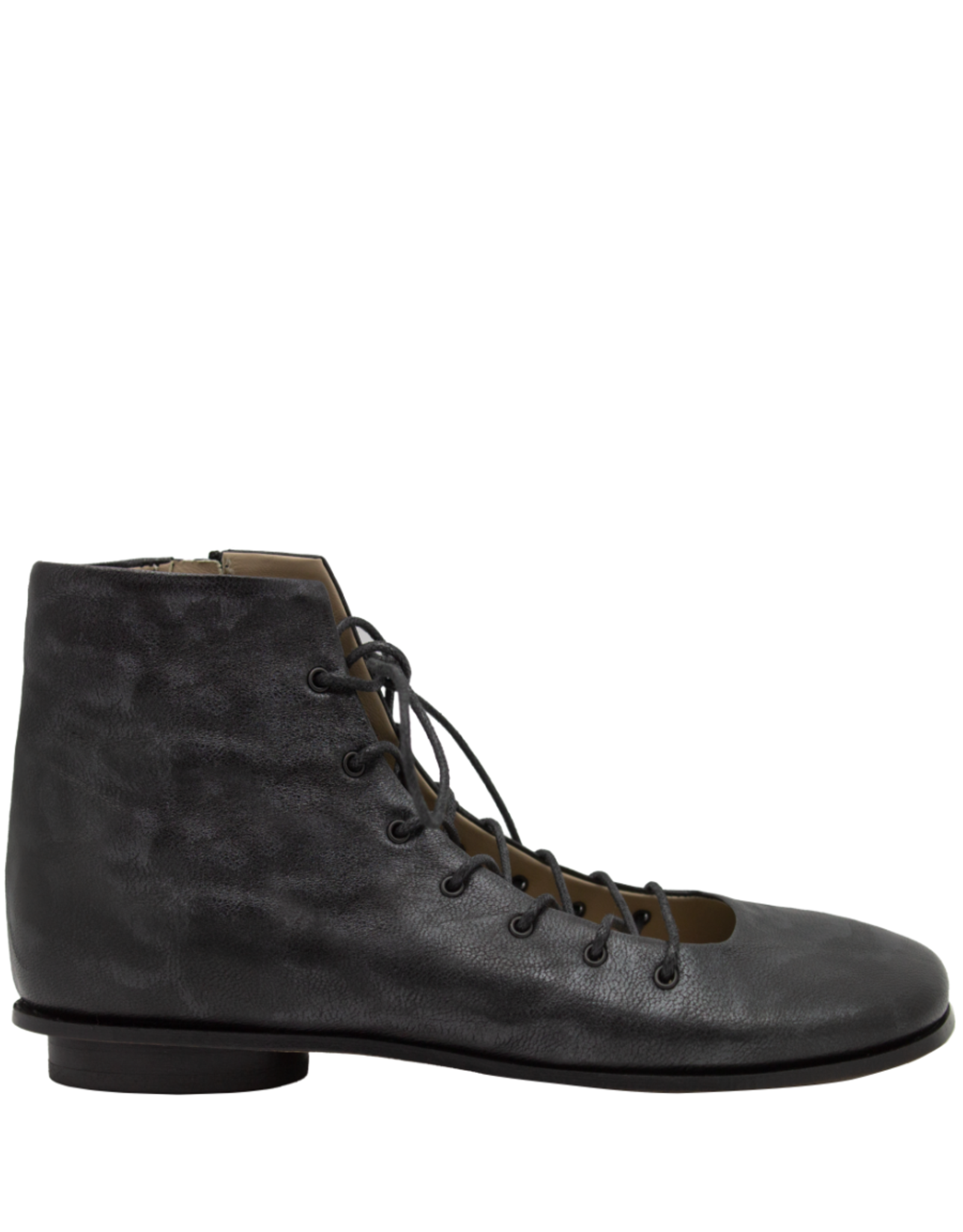 MLO ML1D Black Flat Lace-Up Shoe 9002