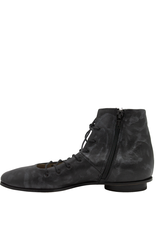 MLO ML1D Black Flat Lace-Up Shoe 9002