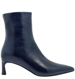 Halmanera Halmanera H50M Navy  Glaze Point Toe Boot 1007