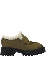 Halmanera Halmanera H50T Brown Suede Tread Loafer WoolLined 1011