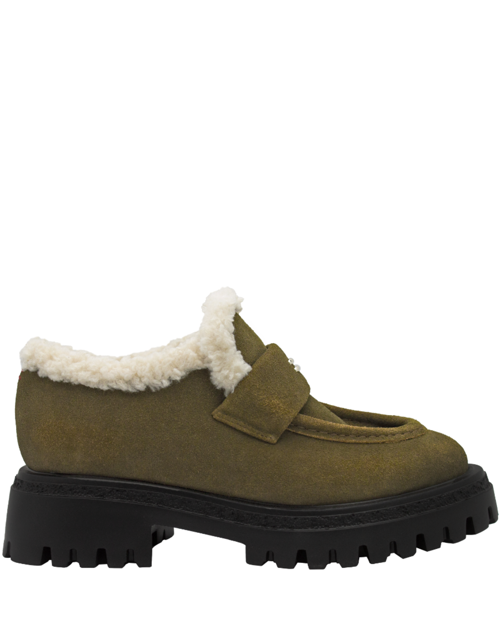 Halmanera Halmanera H50T Brown Suede Tread Loafer WoolLined 1011