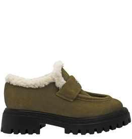 Halmanera Halmanera H50T Brown Suede Tread Loafer WoolLined 1011
