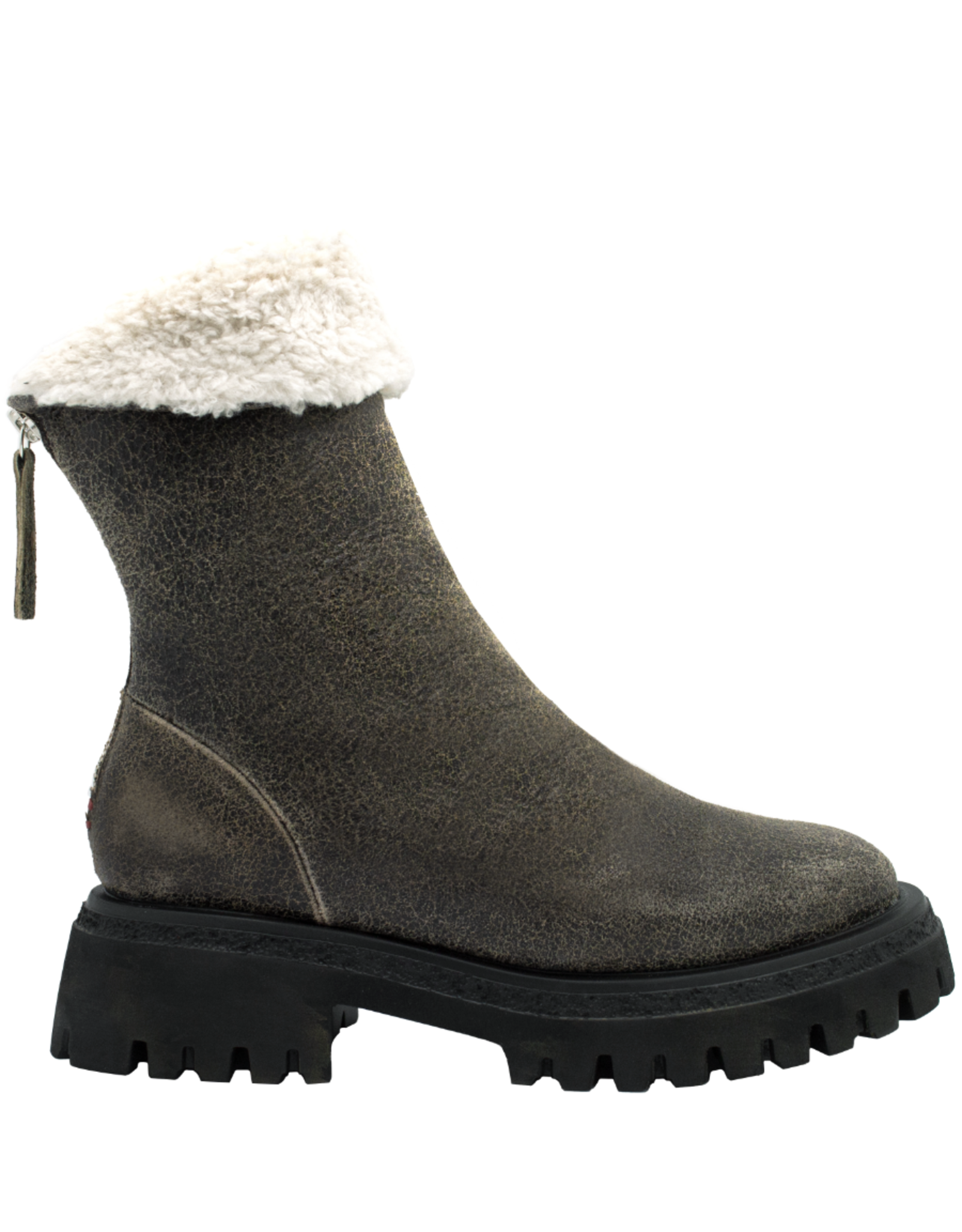 Halmanera Halmanera H50S Brown Retro / Wool Back Zip Boot Tread Sole 1010