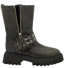 Halmanera Halmanera H50U Brown Retro MIdCalf Moto Tread 1012
