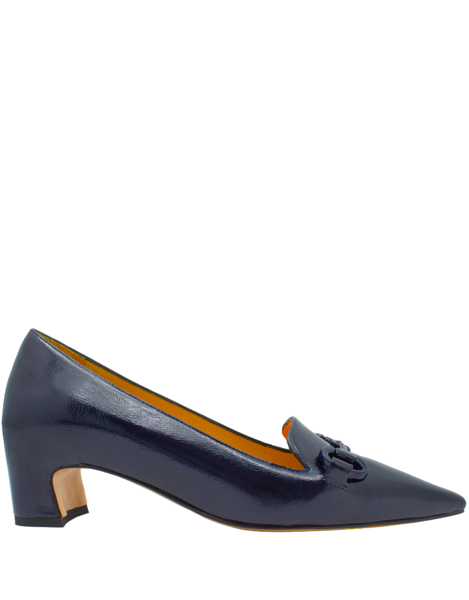 MaraBini MaraBini M13P Blue Glaze Kitten Heel Loafer W/ Bar 1039