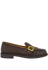 MaraBini MaraBini M13Y Brown Suede Kiltie Loafer 1044