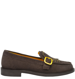 MaraBini MaraBini M13Y Brown Suede Kiltie Loafer 1044