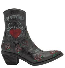 FauzianJeunesse FauzianJeunesse FJ39  Black Embroidered LOVE/HATE Boot 3251