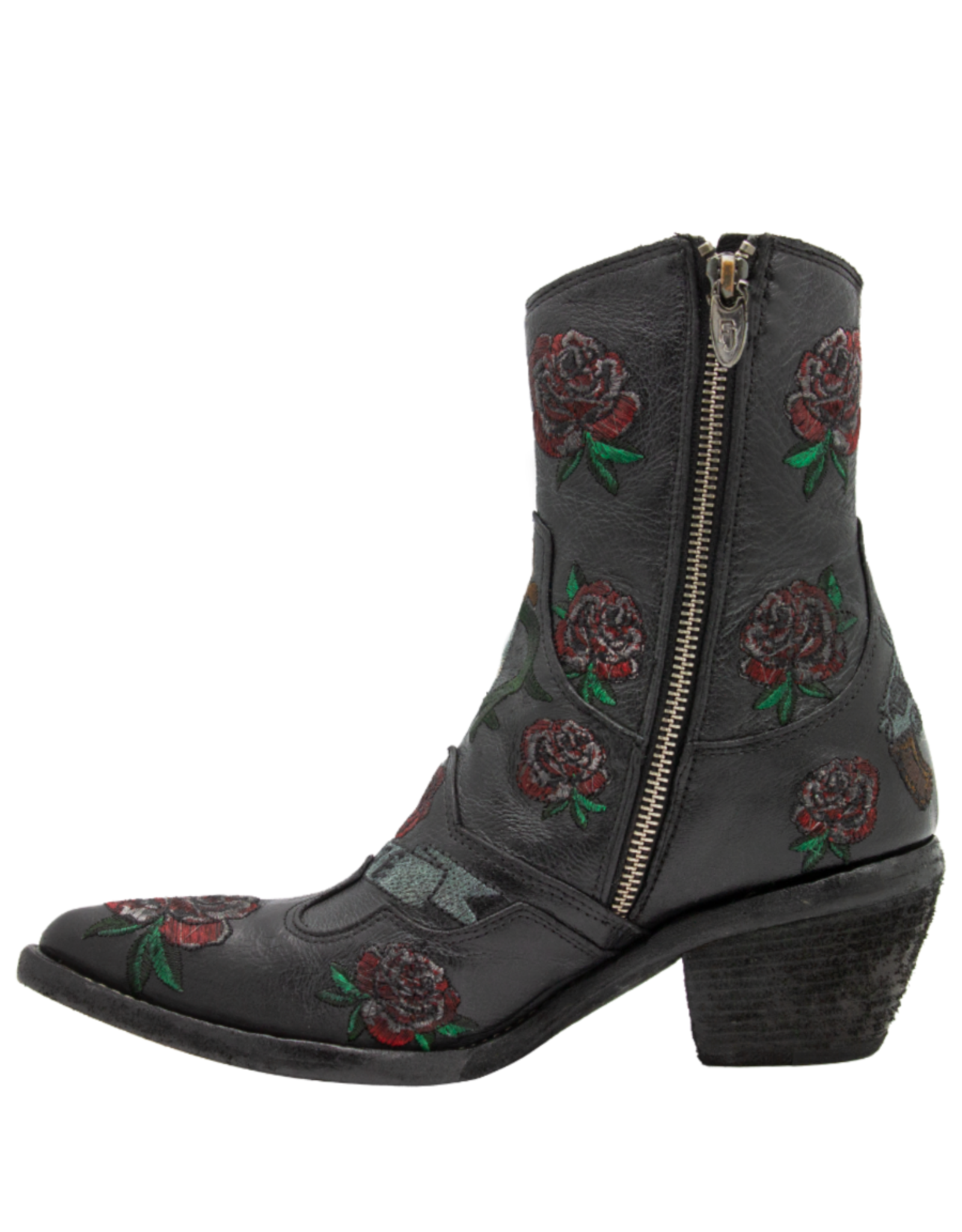 FauzianJeunesse FauzianJeunesse FJ39  Black Embroidered LOVE/HATE Boot 3251