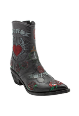 FauzianJeunesse FauzianJeunesse FJ39  Black Embroidered LOVE/HATE Boot 3251