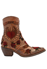 FauzianJeunesse FauzianJeunesse FJ39A Light Brown Embroidered Love/Hate 3864