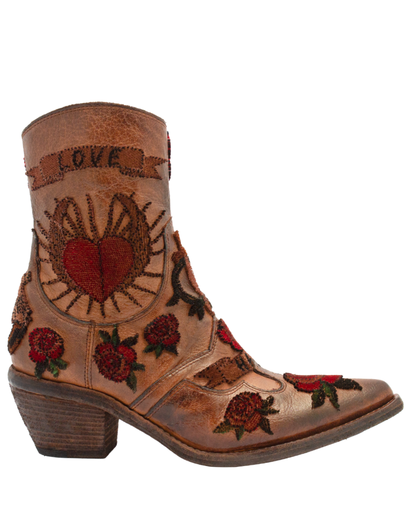 FauzianJeunesse FauzianJeunesse FJ39A Light Brown Embroidered Love/Hate 3864