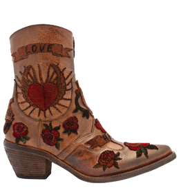 FauzianJeunesse FauzianJeunesse FJ39A Light Brown Embroidered Love/Hate 3864