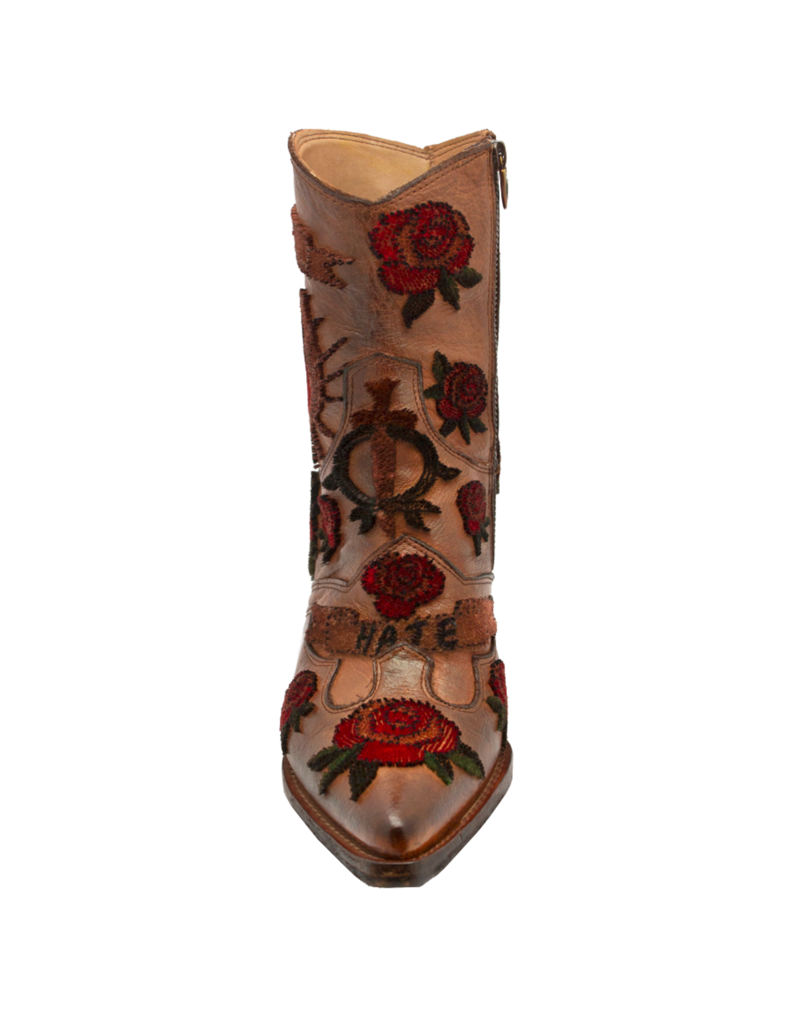 FauzianJeunesse FauzianJeunesse FJ39A Light Brown Embroidered Love/Hate 3864