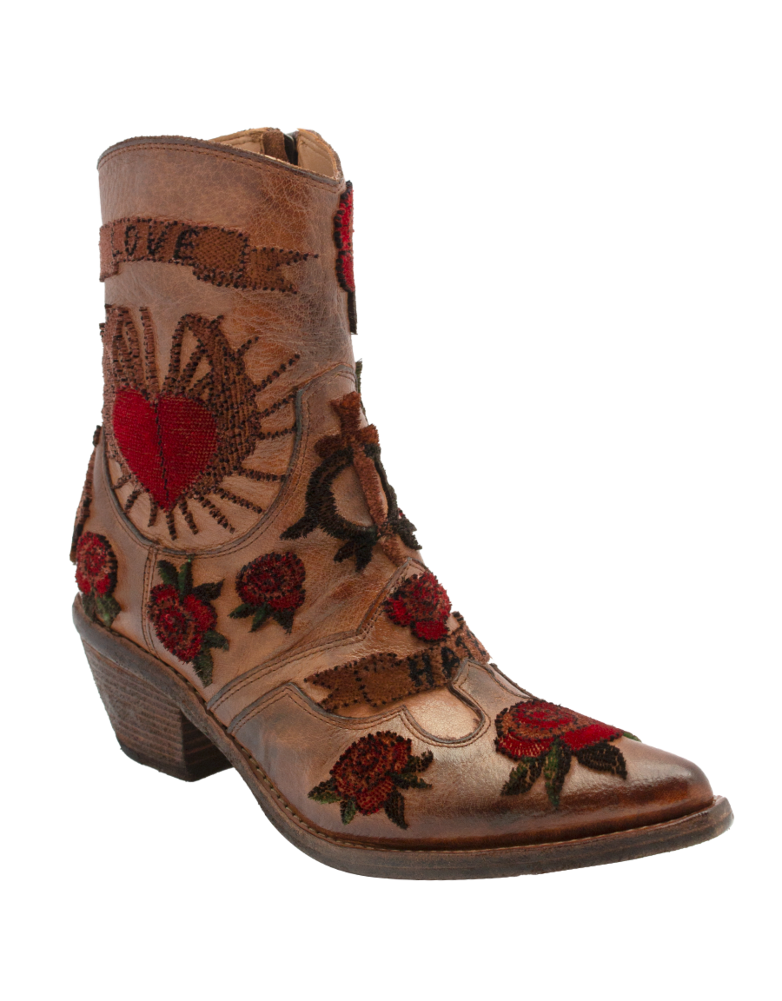 FauzianJeunesse FauzianJeunesse FJ39A Light Brown Embroidered Love/Hate 3864