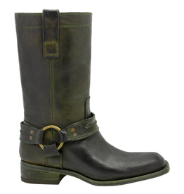FauzianJeunesse FauzianJuenesse FJ39B Green Mid Calf Boot With Harness 3912