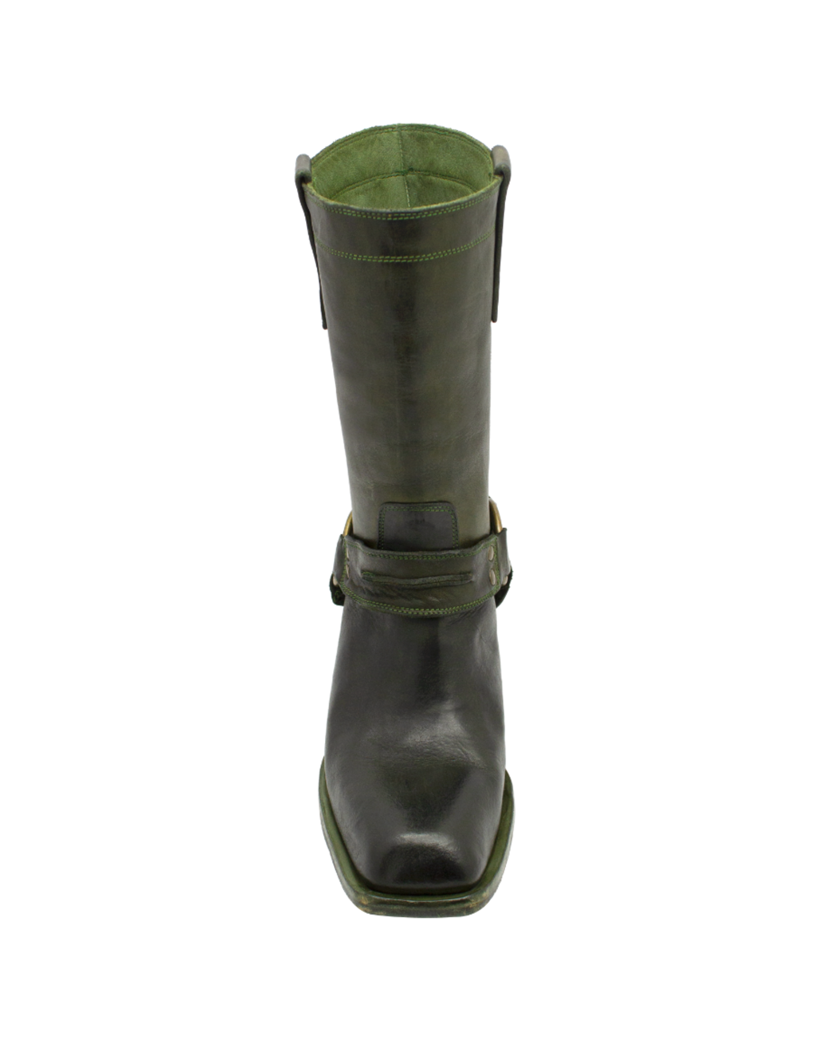 FauzianJeunesse FauzianJuenesse FJ39B Green Mid Calf Boot With Harness 3912