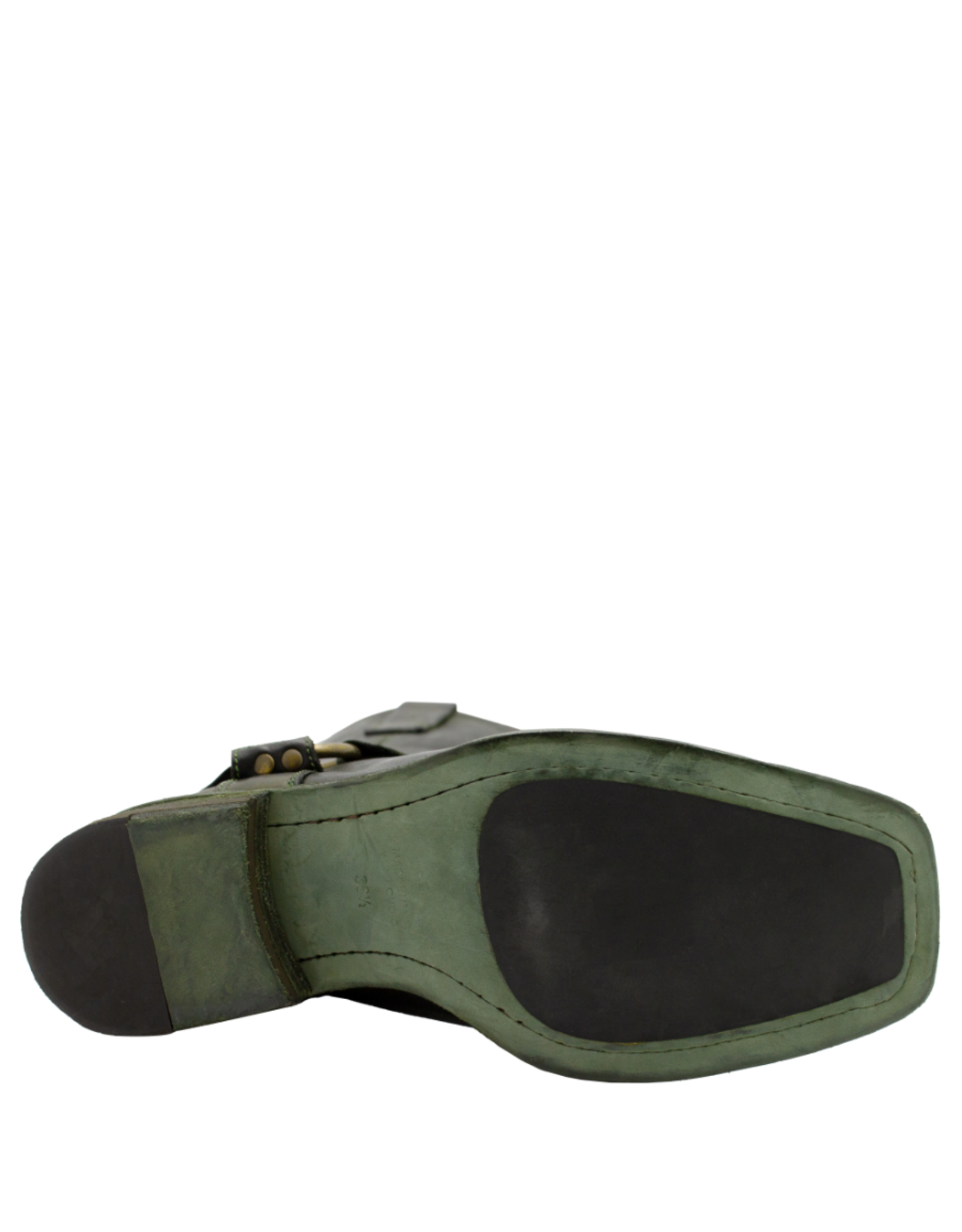 FauzianJeunesse FauzianJuenesse FJ39B Green Mid Calf Boot With Harness 3912