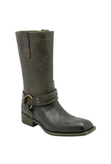 FauzianJeunesse FauzianJuenesse FJ39B Green Mid Calf Boot With Harness 3912