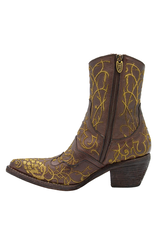 FauzianJeunesse FauzianJeunesse FJ39C Brown With Gold Leaf Embroidery 3917