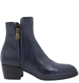 King King K1B Blue Double Zipper Ankle Boot 5245