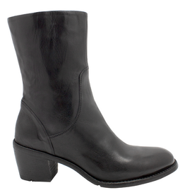 LeMargo LeMargo LE3M Black Mid Calf Boot With Side Zipper Dafne