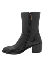 LeMargo LeMargo LE3M Black Mid Calf Boot With Side Zipper Dafne