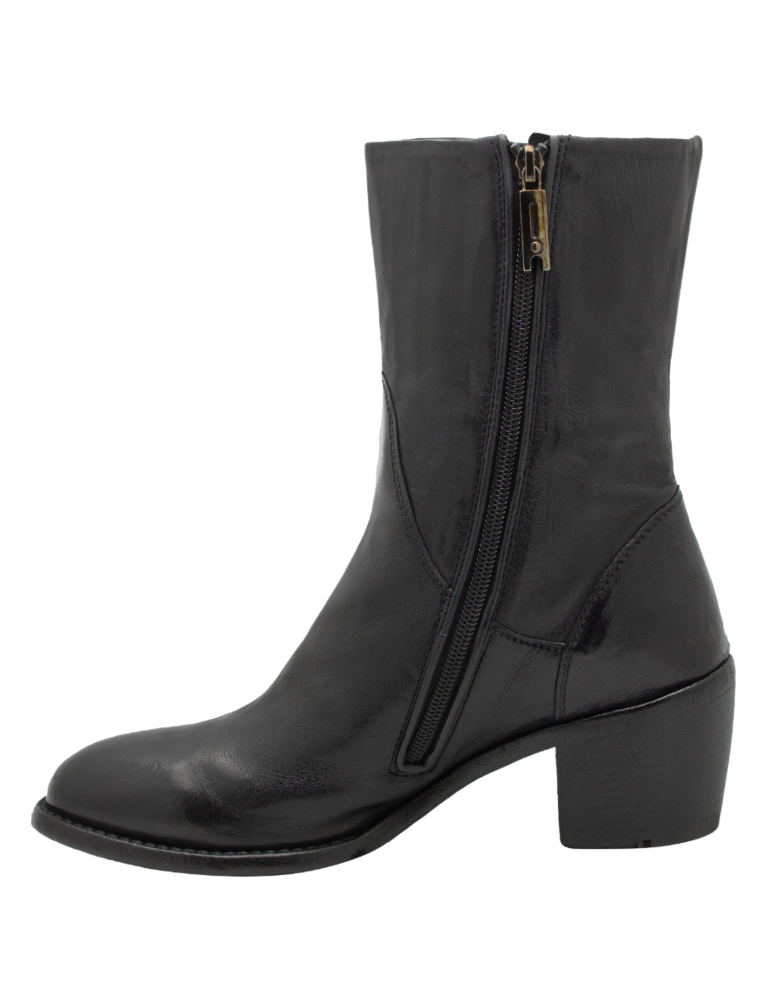LeMargo LeMargo LE3M Black Mid Calf Boot With Side Zipper Dafne