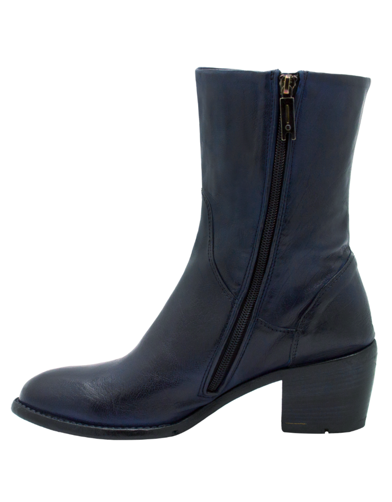 LeMargo LeMargo LE3N Navy Mid Calf Boot With Side Zipper Dafne